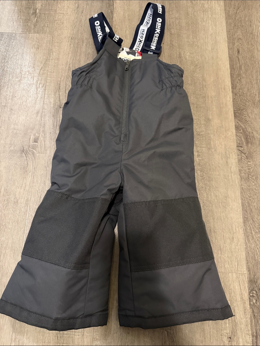 OshKosh B'gosh Black Kids Snow Overalls with Branded Straps 18 months